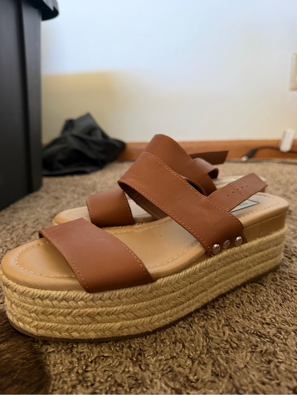 Steve Madden Brown Platform Espadrille Sandals